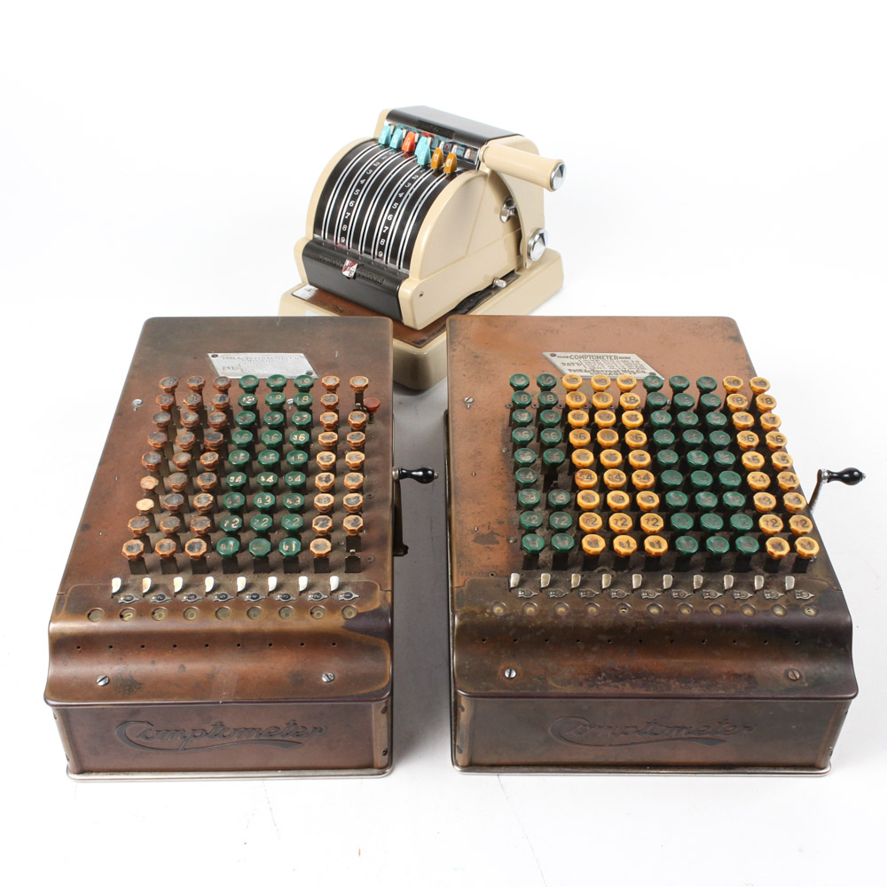 Vintage Adding Machines and Check Protector