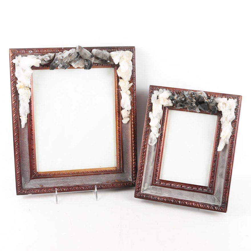 Quartz Crystal Accented Picture Frames