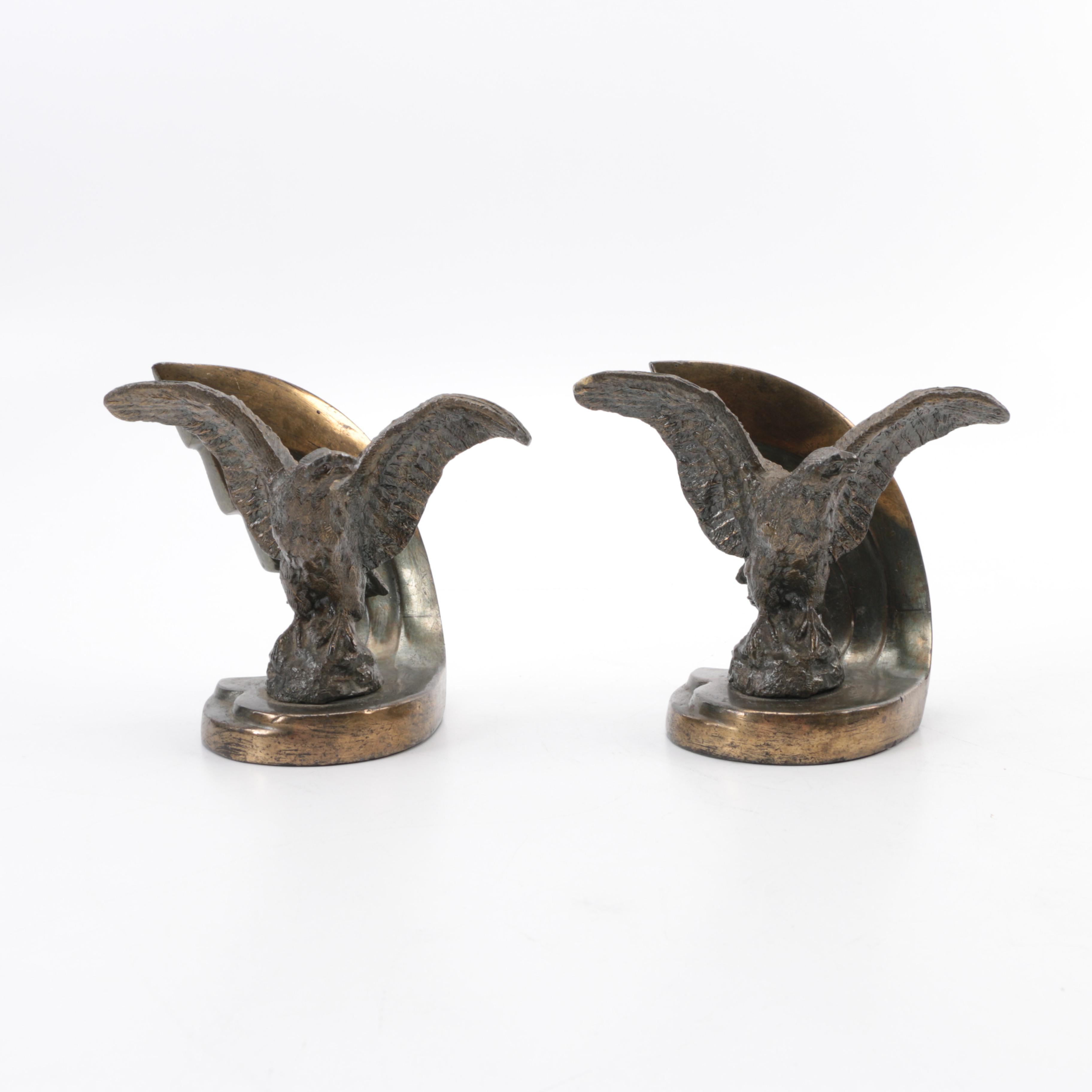Brass Eagle Bookends