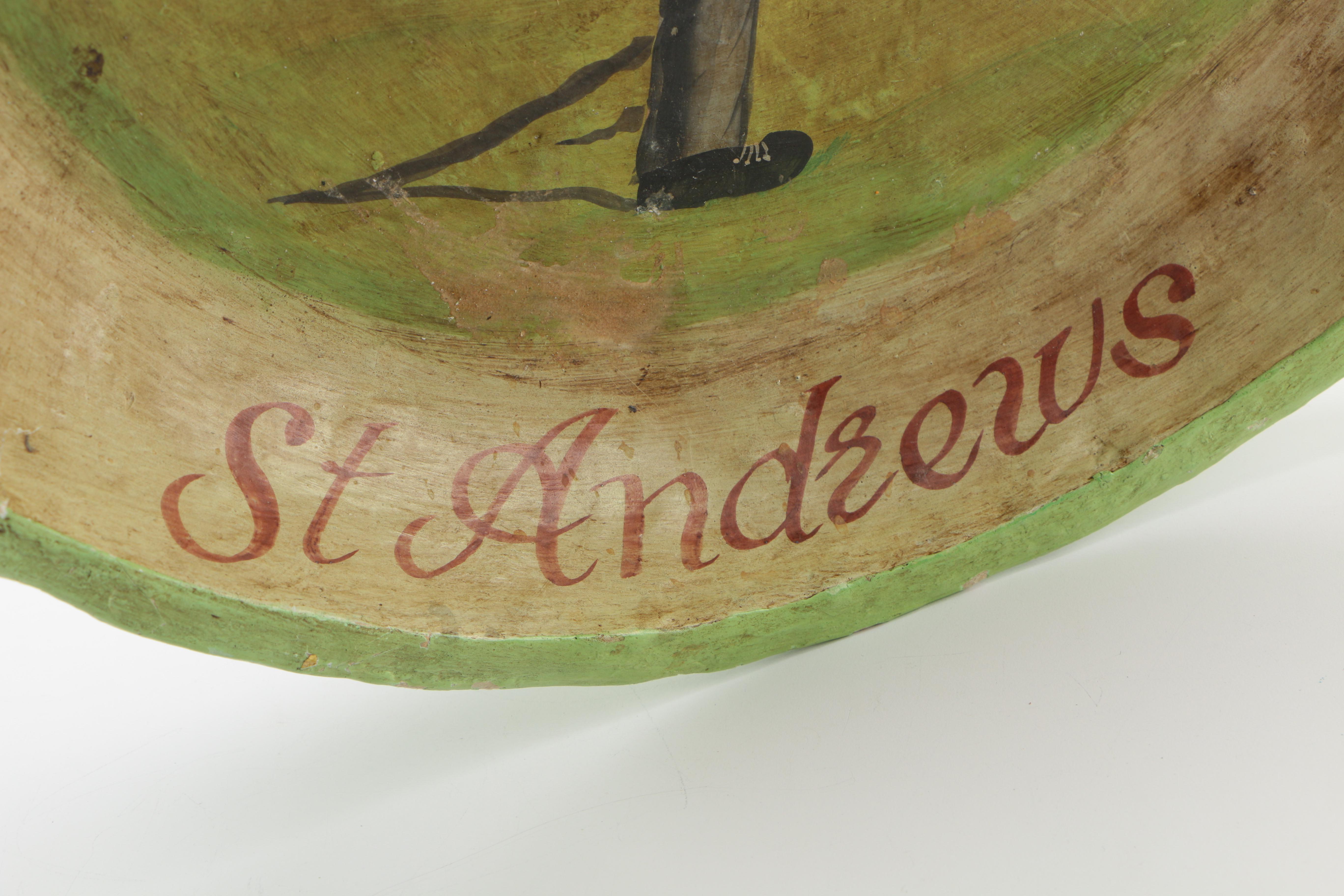Painted Wooden Bowl Inscribed "Royal Ancient Golf Club St Andrews"
