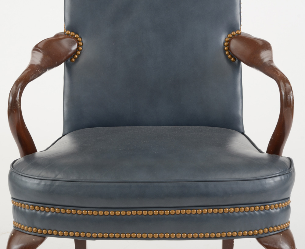 Queen Anne Style Upholstered Armchairs