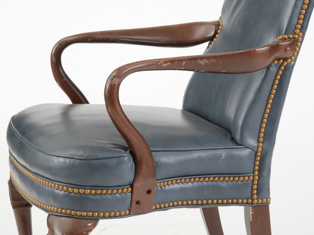 Queen Anne Style Upholstered Armchairs