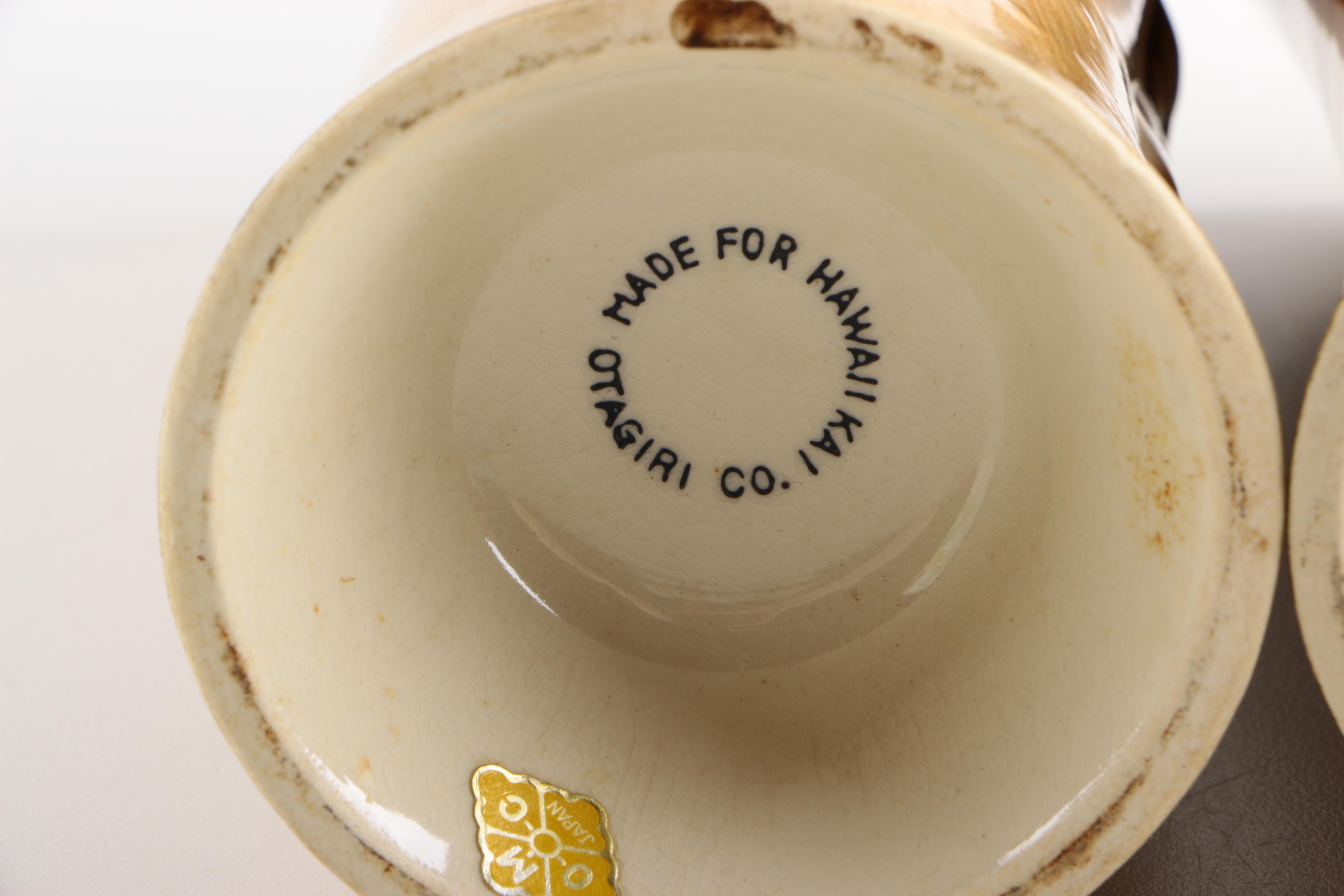 Vintage Ceramic Tiki Cups