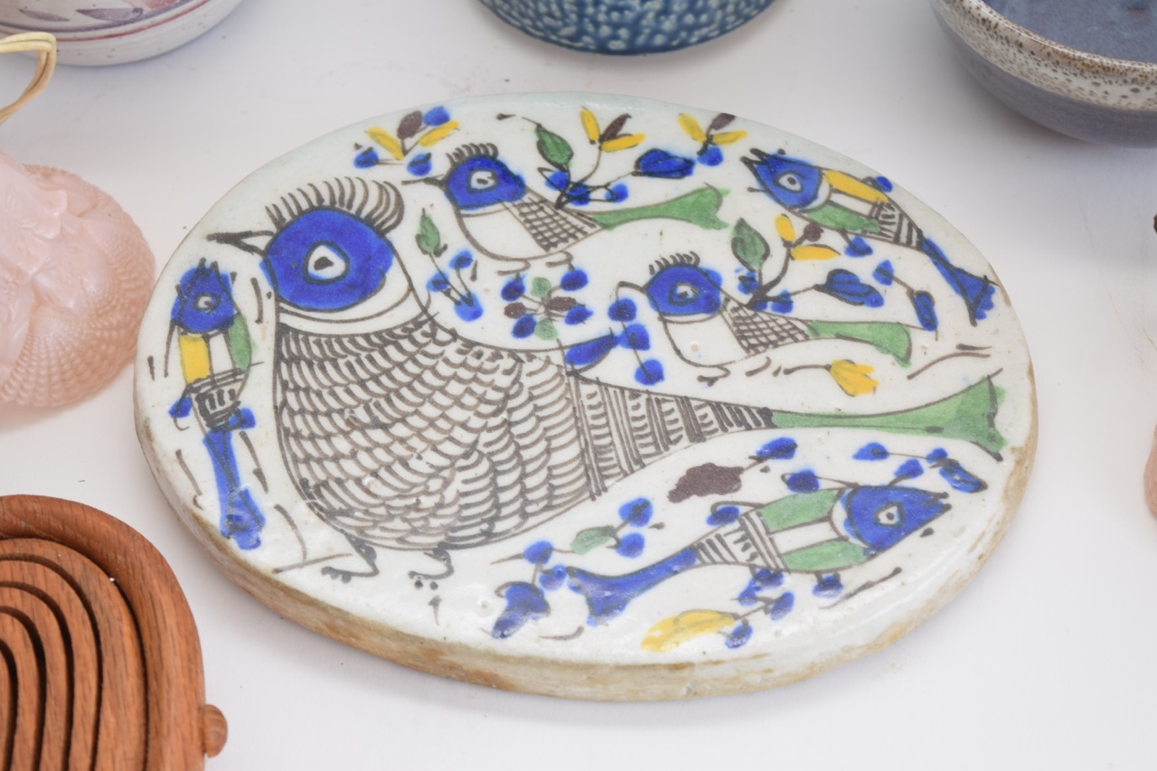 Pink Pressed Glass Desk Lamps and Other Home Decor