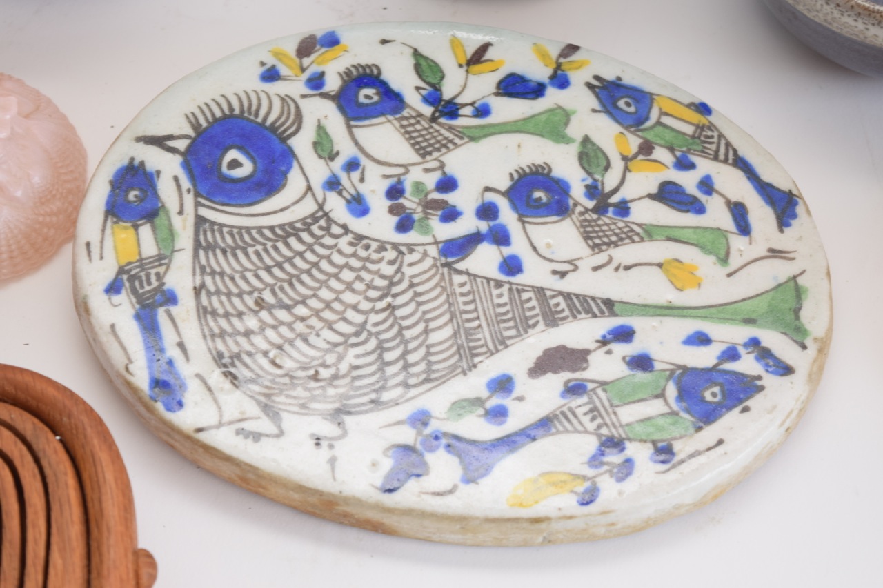 Pink Pressed Glass Desk Lamps and Other Home Decor