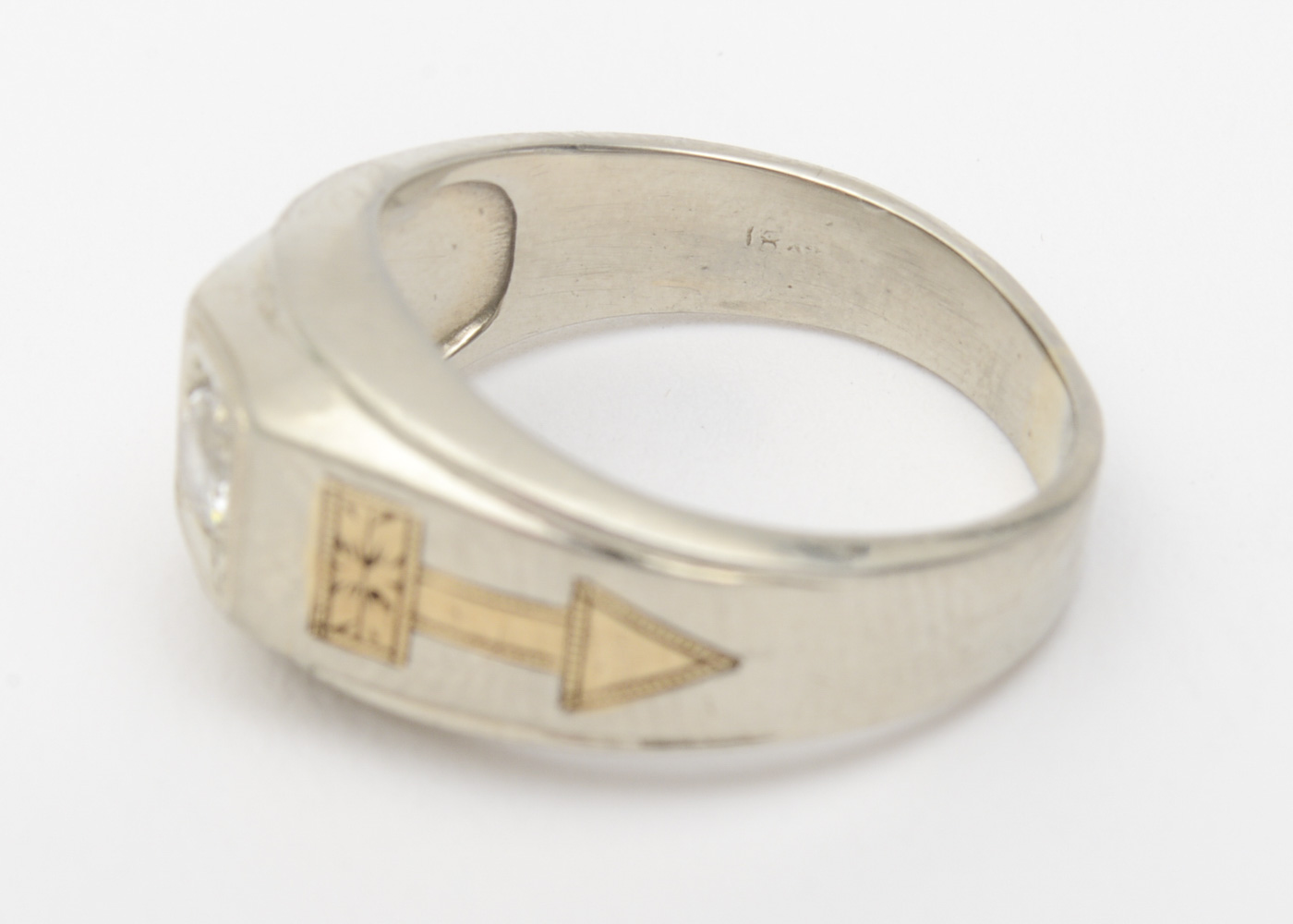 Antique 18K Two-Tone Gold and Old European Cut Diamond Ring