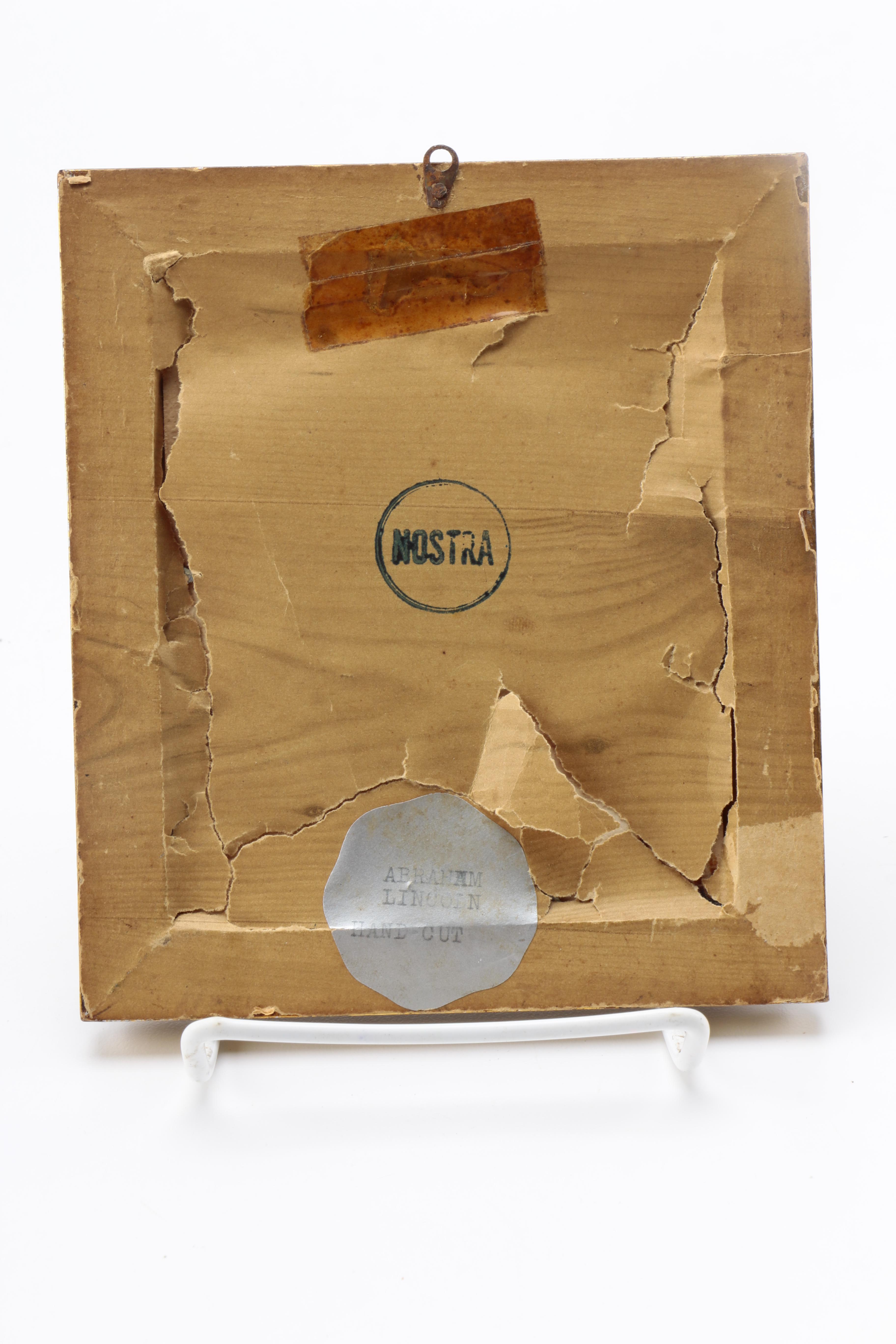 Hand Cut Silhouettes of Mary Todd and Abraham Lincoln