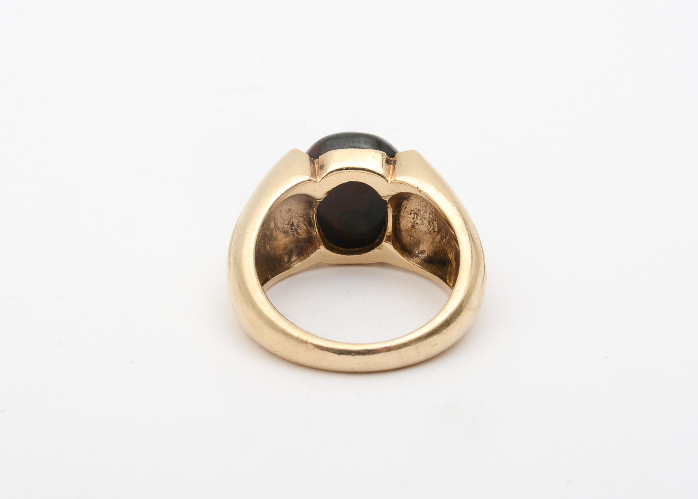 Men's 14K Yellow Gold and Bloodstone Ring
