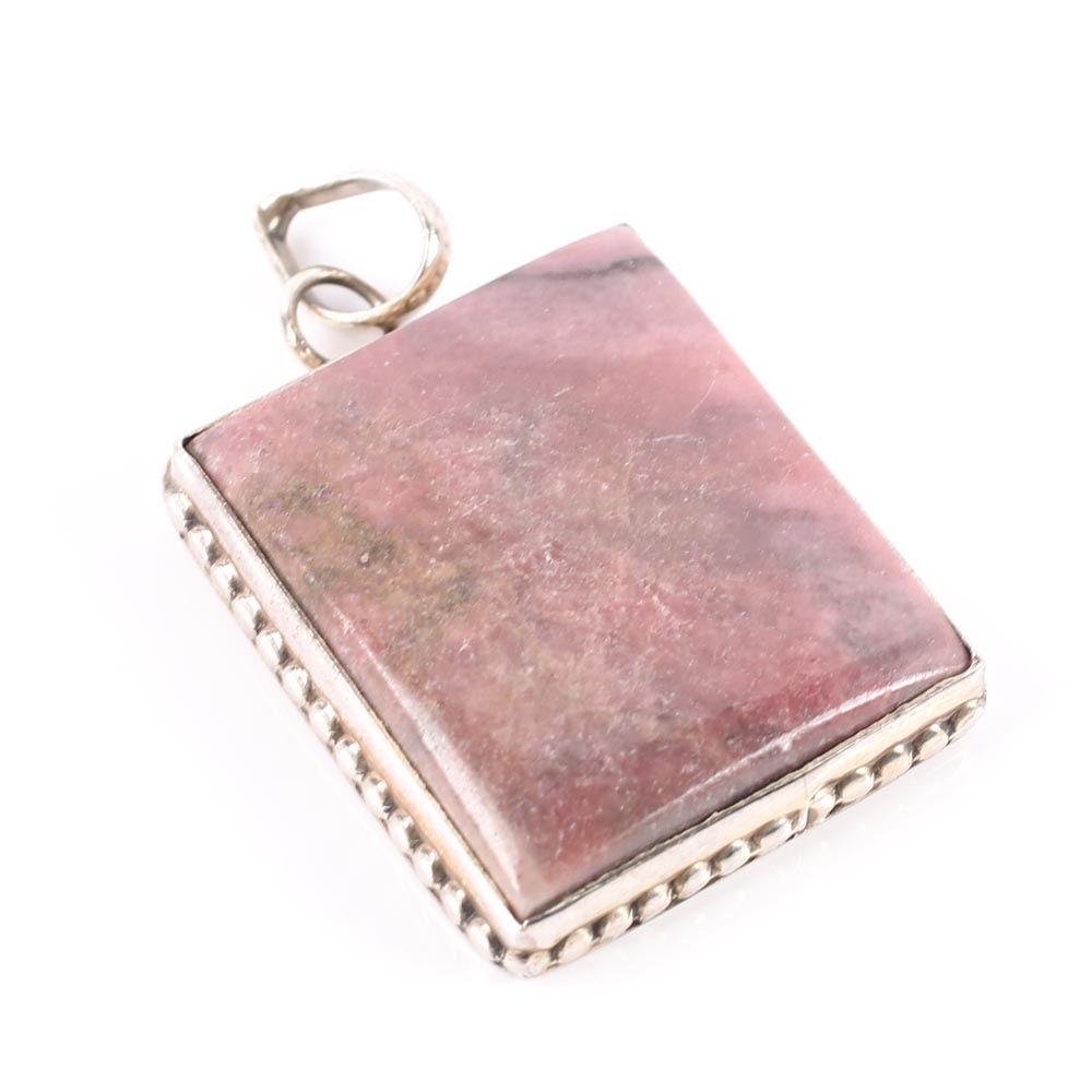 Sterling Silver Rhodonite Pendant