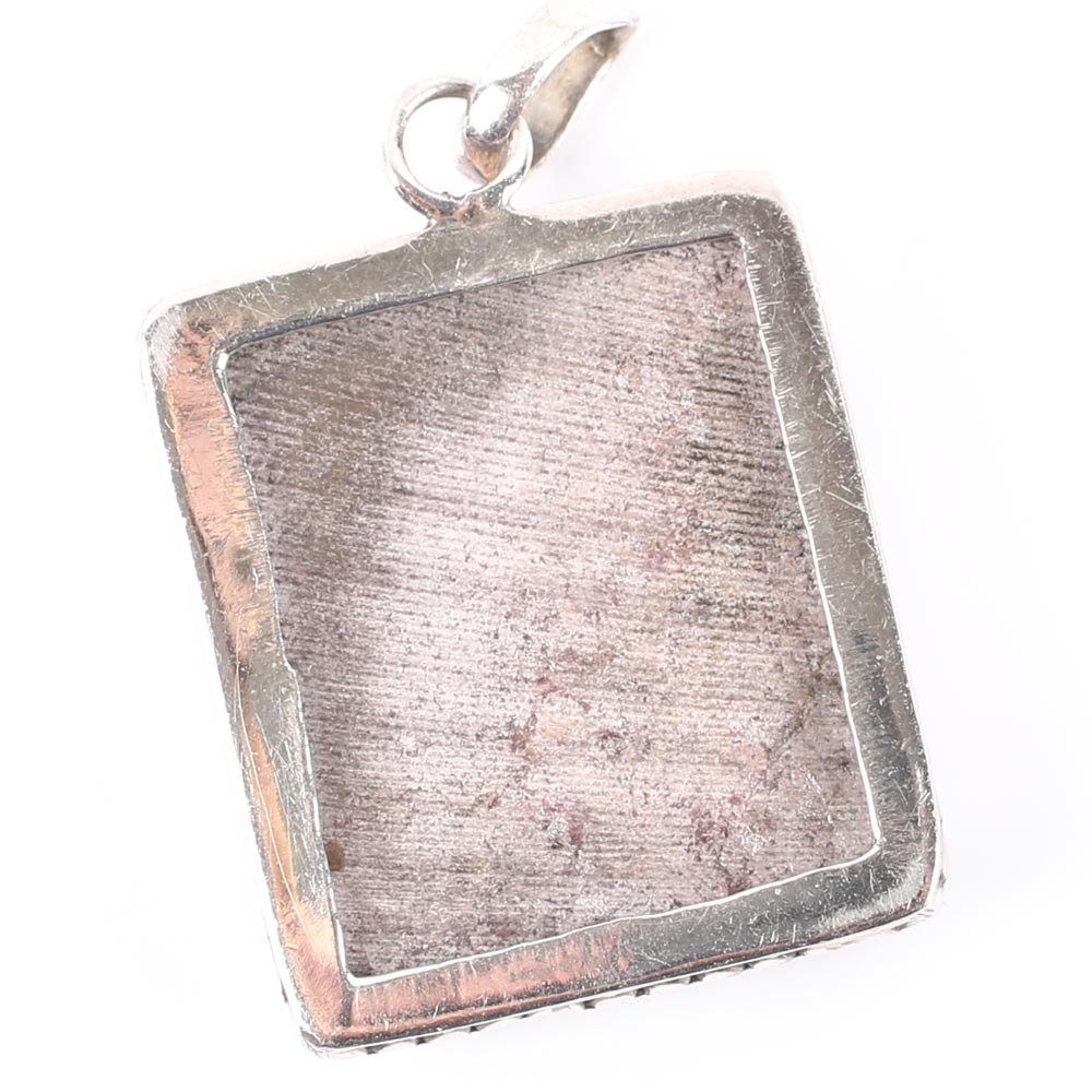 Sterling Silver Rhodonite Pendant