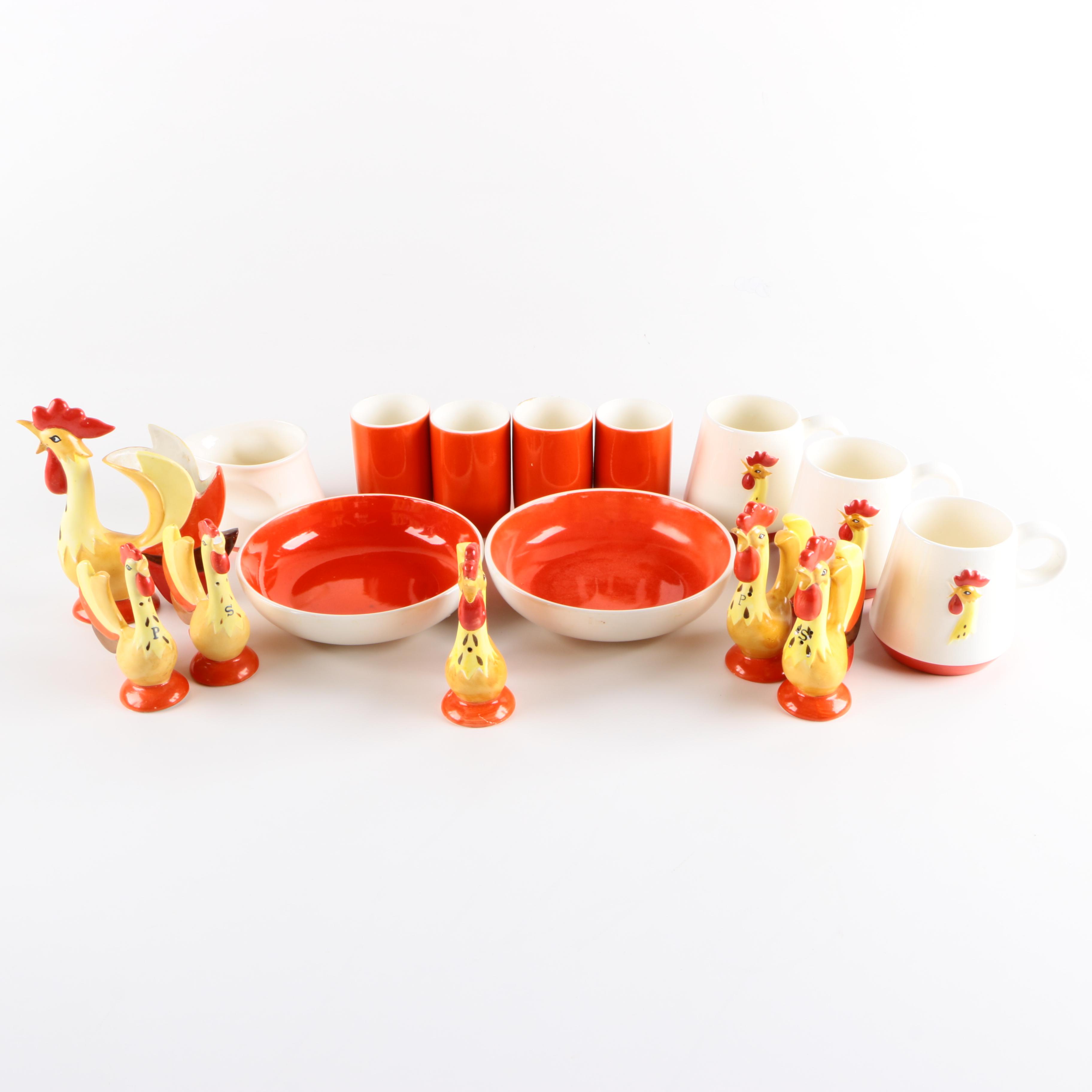 Mid-Century Rooster Themed Kitchenware by Holt Howard