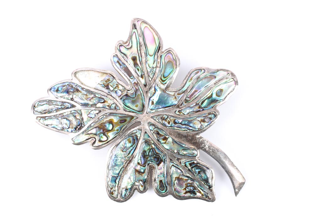 Sterling Silver Abalone Brooches