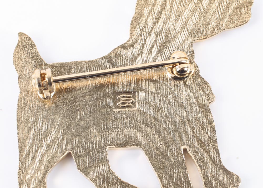 Gold Tone Animal Theme Brooches