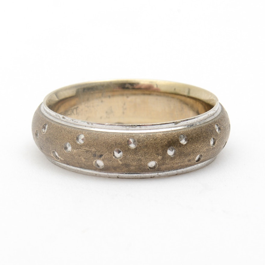 ArtCarved 14K Two-Tone Gold Band