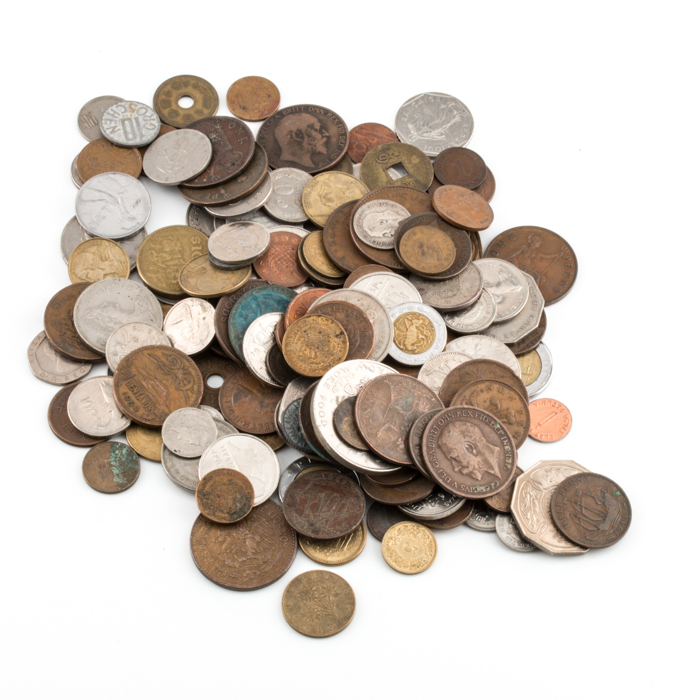 Assortment of 152 Foreign Coins