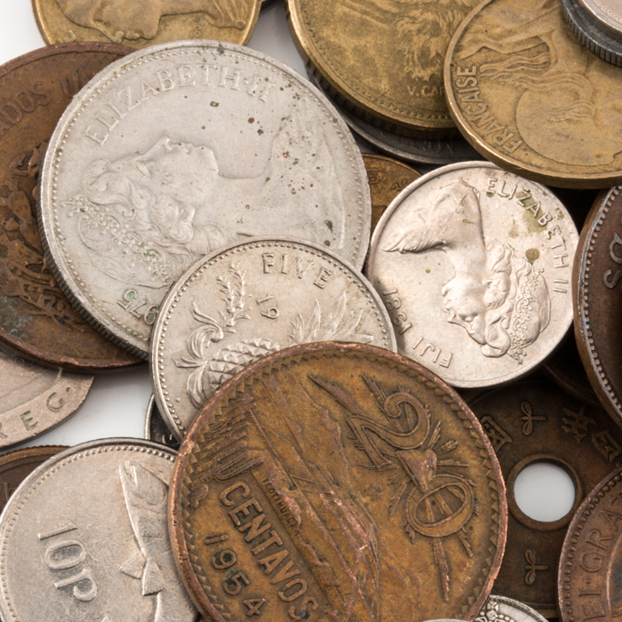 Assortment of 152 Foreign Coins
