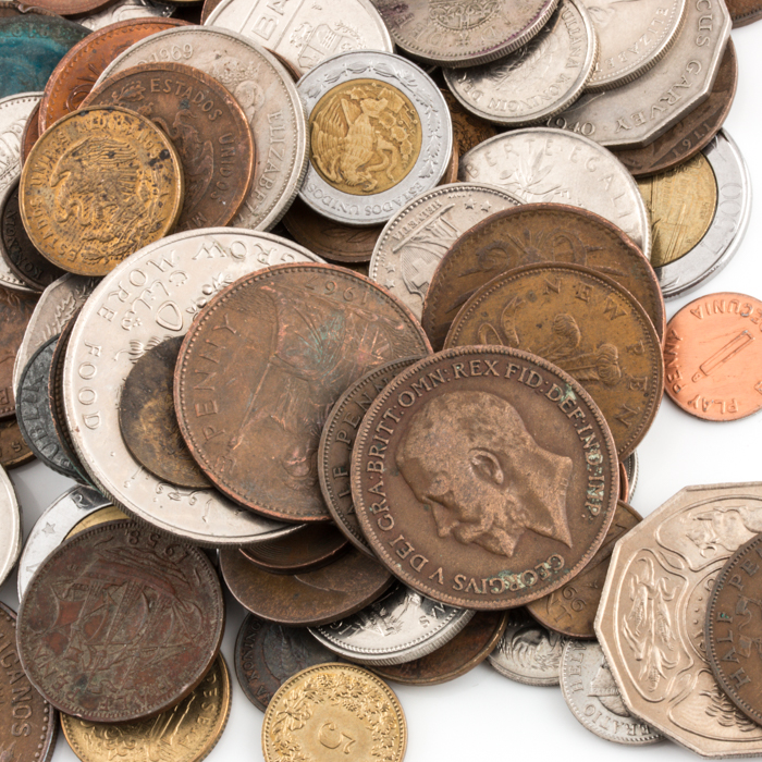 Assortment of 152 Foreign Coins