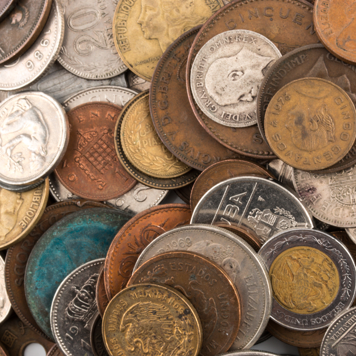 Assortment of 152 Foreign Coins