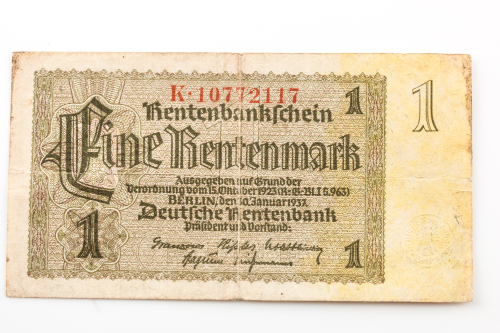 Five Vintage German Banknotes