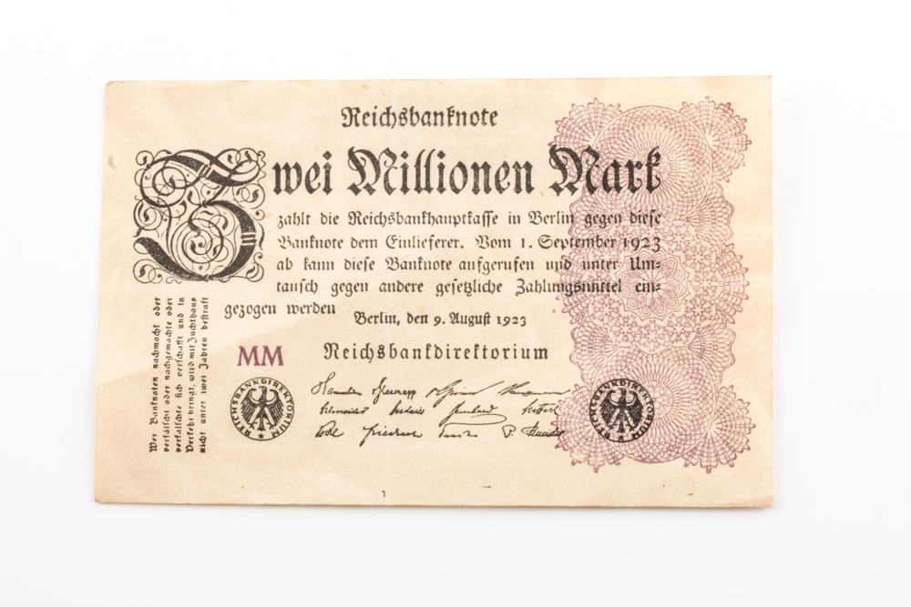 Five Vintage German Banknotes