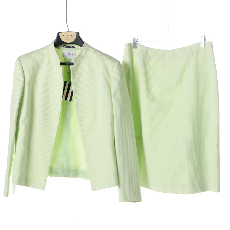 Valentino Miss V Pale Green Skirt Suit