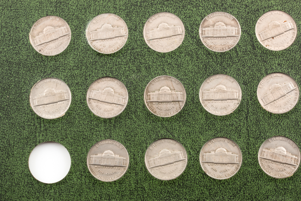 Set of Twenty-Nine Vintage Jefferson Nickels