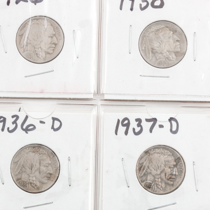 Album Page of Buffalo Nickels, Indian Head Cents and Liberty Head "V" Nickels