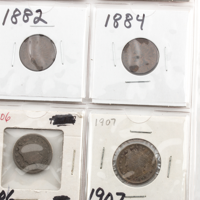 Album Page of Buffalo Nickels, Indian Head Cents and Liberty Head "V" Nickels