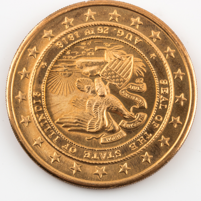 Two Illinois Sesquicentennial Commemorative Medals