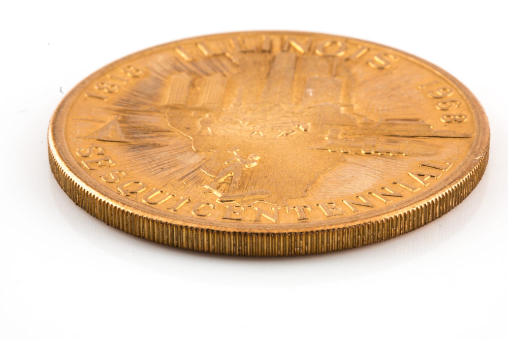 Two Illinois Sesquicentennial Commemorative Medals