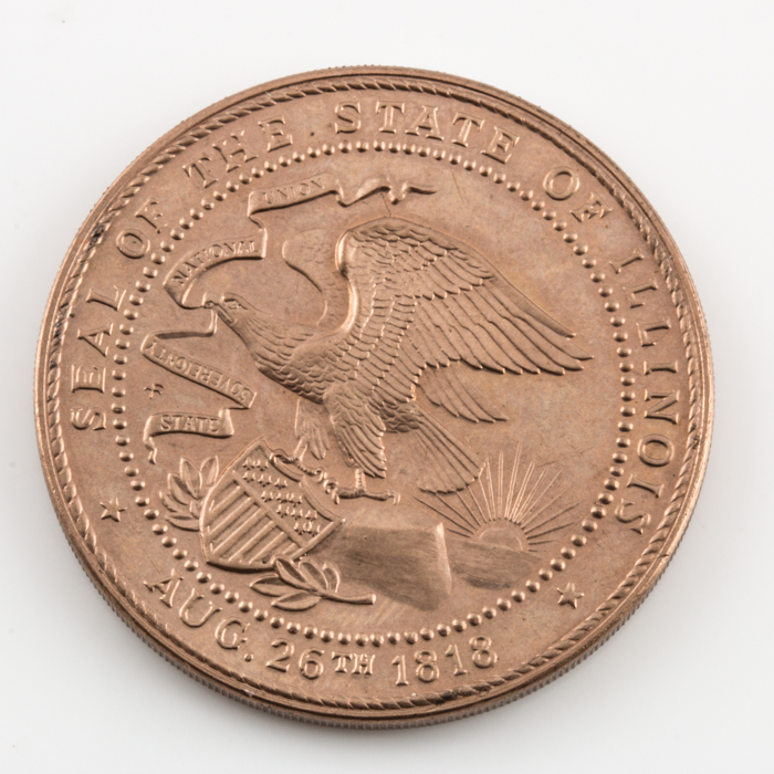 Two Illinois Sesquicentennial Commemorative Medals
