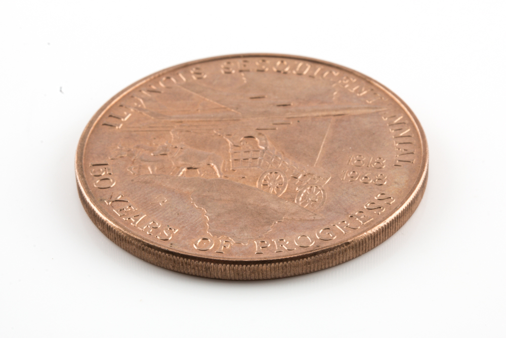Two Illinois Sesquicentennial Commemorative Medals