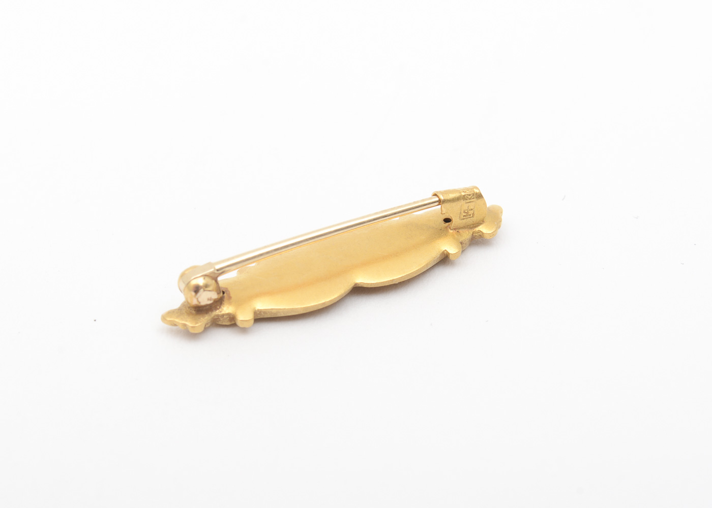 Victorian Revival 14K Yellow Gold Bar Pin