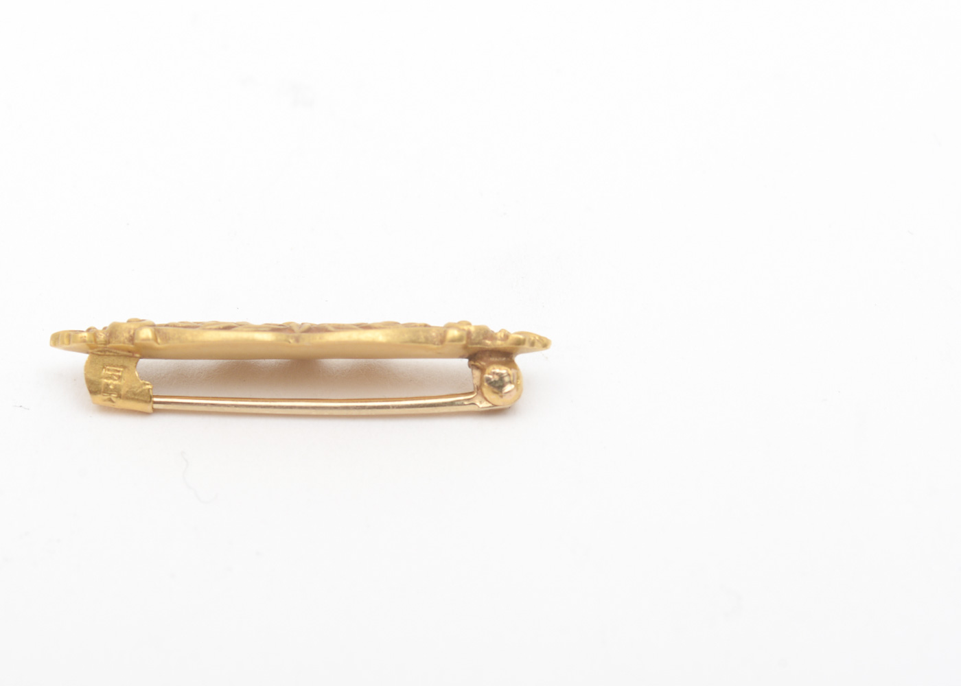 Victorian Revival 14K Yellow Gold Bar Pin