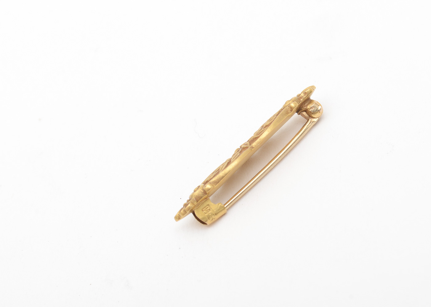 Victorian Revival 14K Yellow Gold Bar Pin