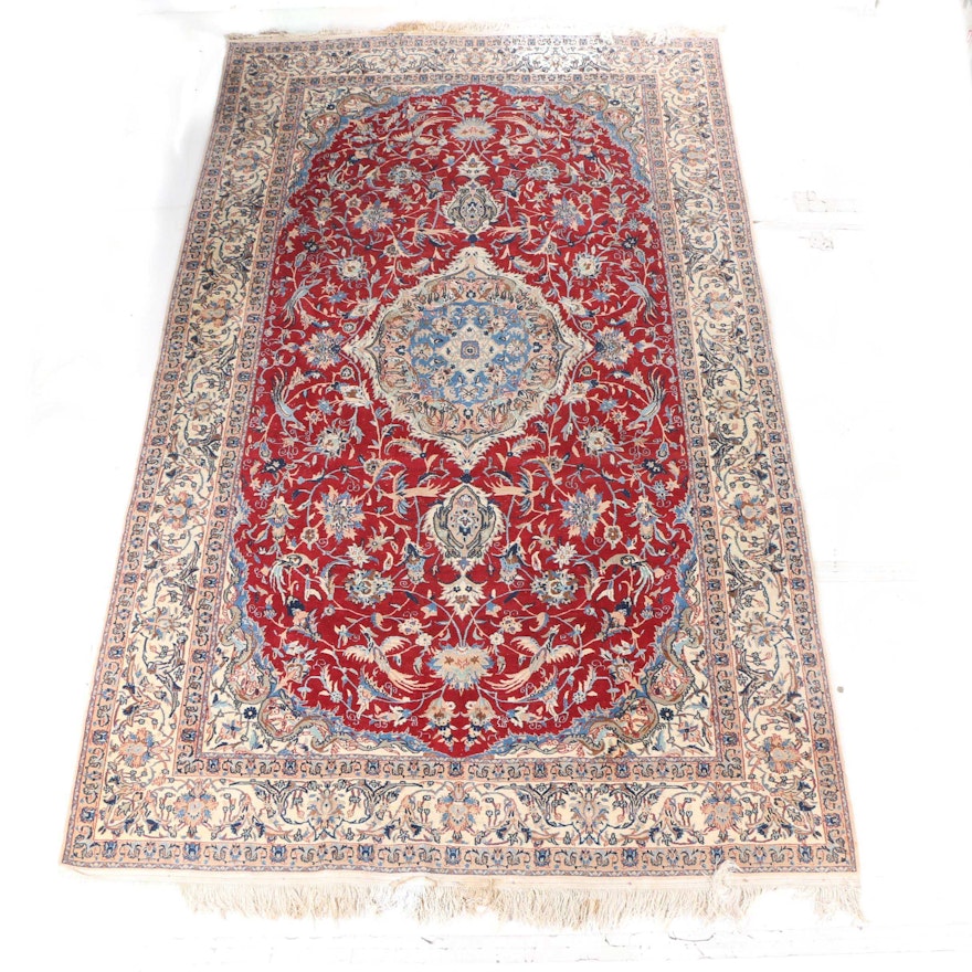 Fine Persian Kashan Pictorial Area Rug