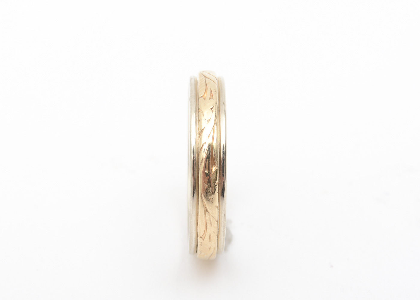 ArtCarved 14K Two-Tone Gold Band