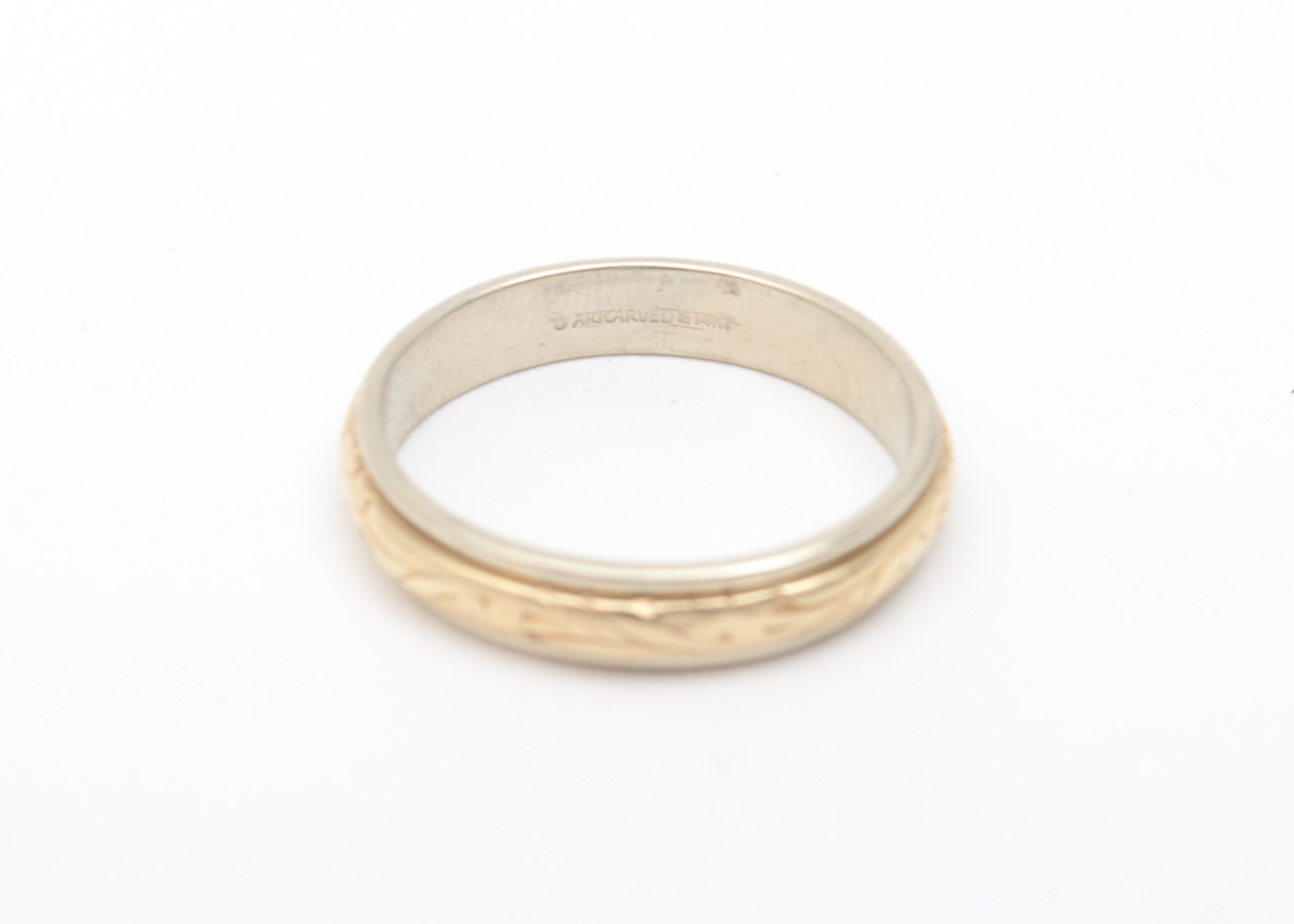 ArtCarved 14K Two-Tone Gold Band