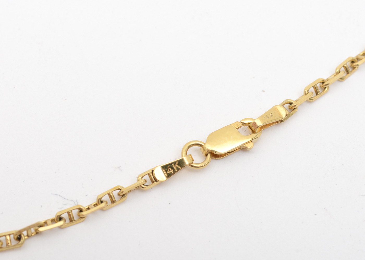 18K Yellow Gold and Freshwater Pearl Drop Pendant with 14K Anchor Chain