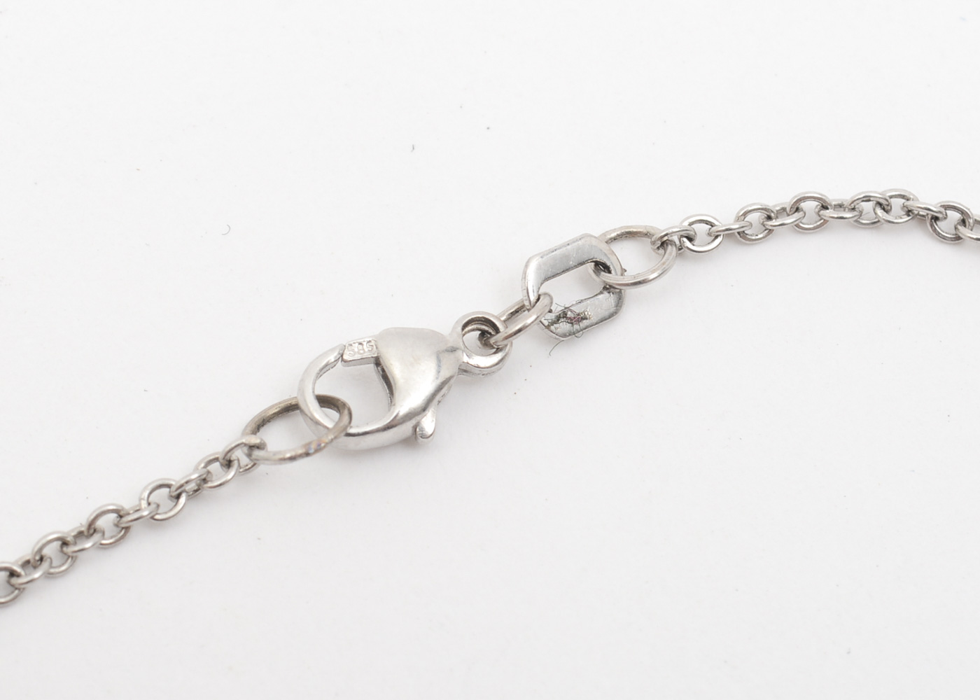14K White Gold and Bezel Set Diamond Chain Bracelet