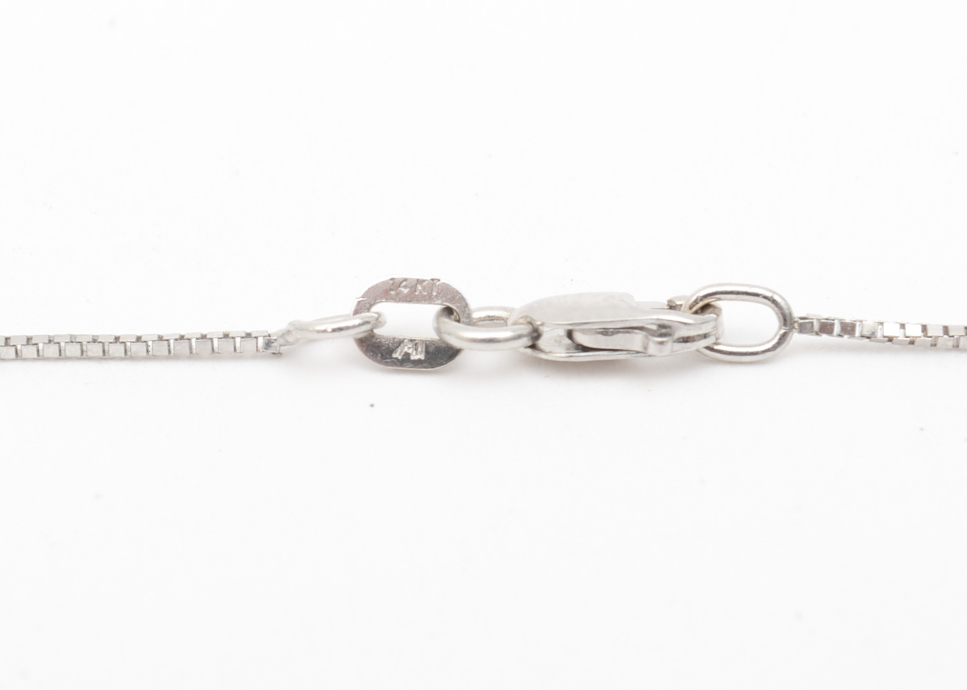 14K White Gold and Pavé Set Diamond Heart Pendant Necklace