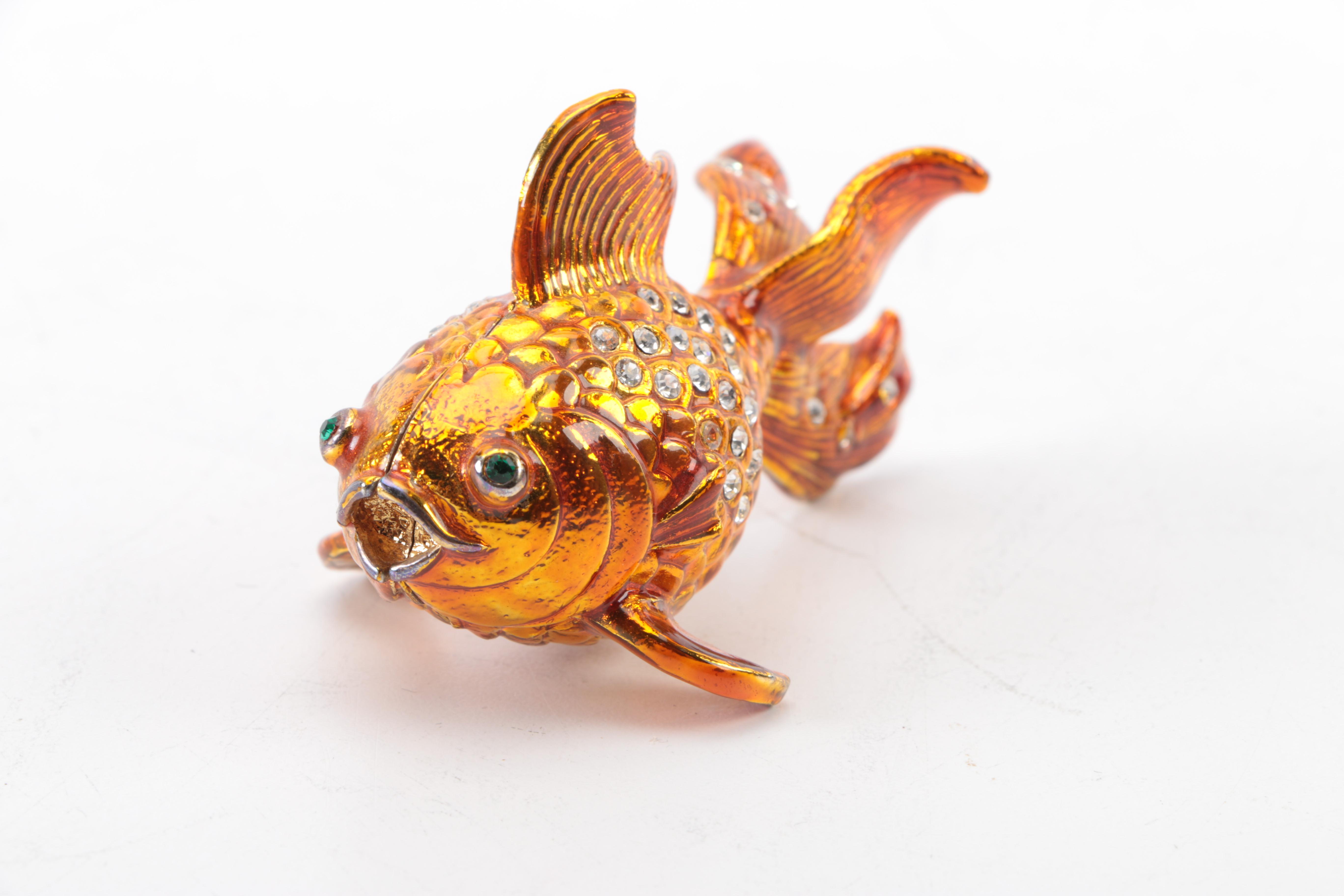 Bengal Tiger and Koi Fish Figurines