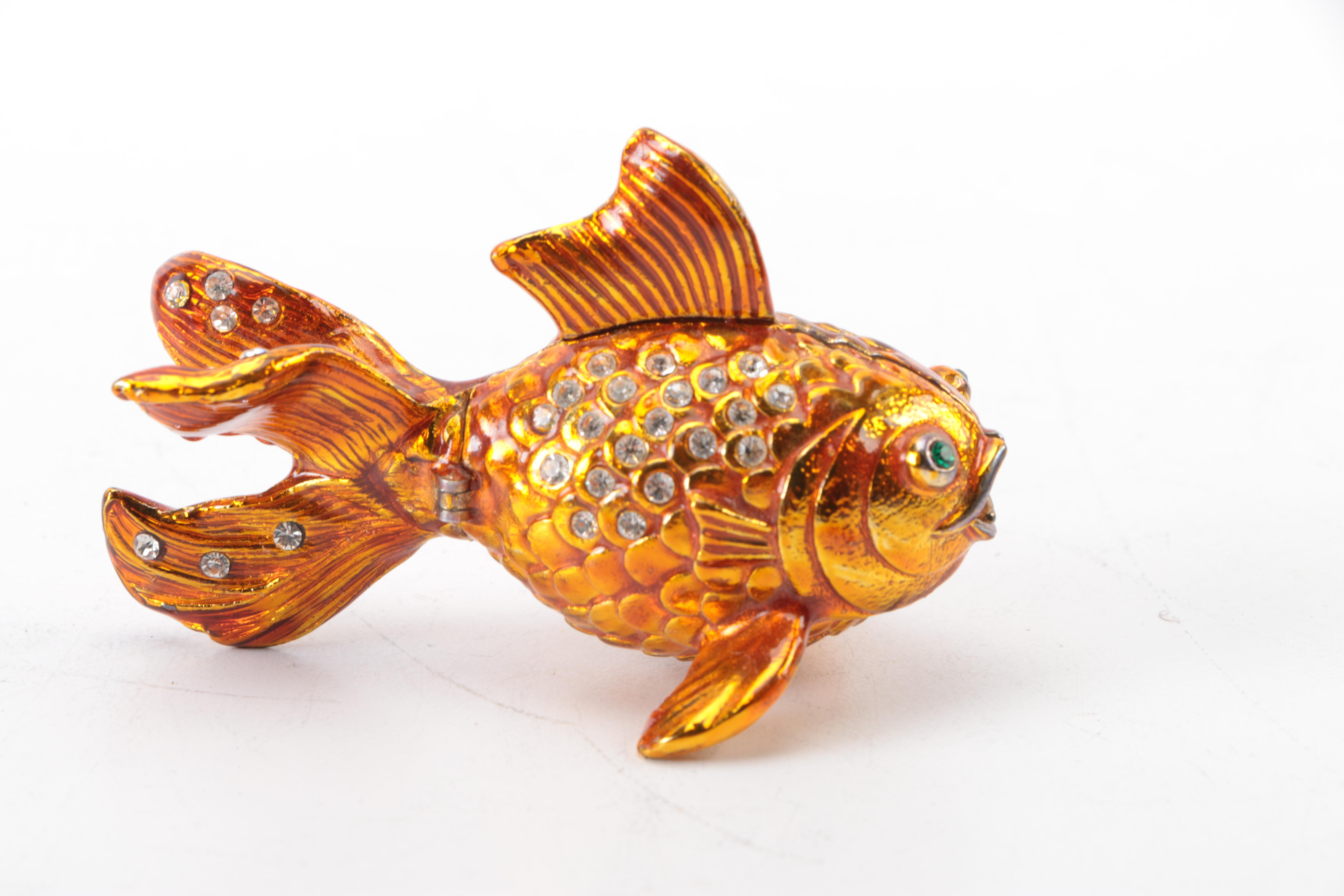 Bengal Tiger and Koi Fish Figurines