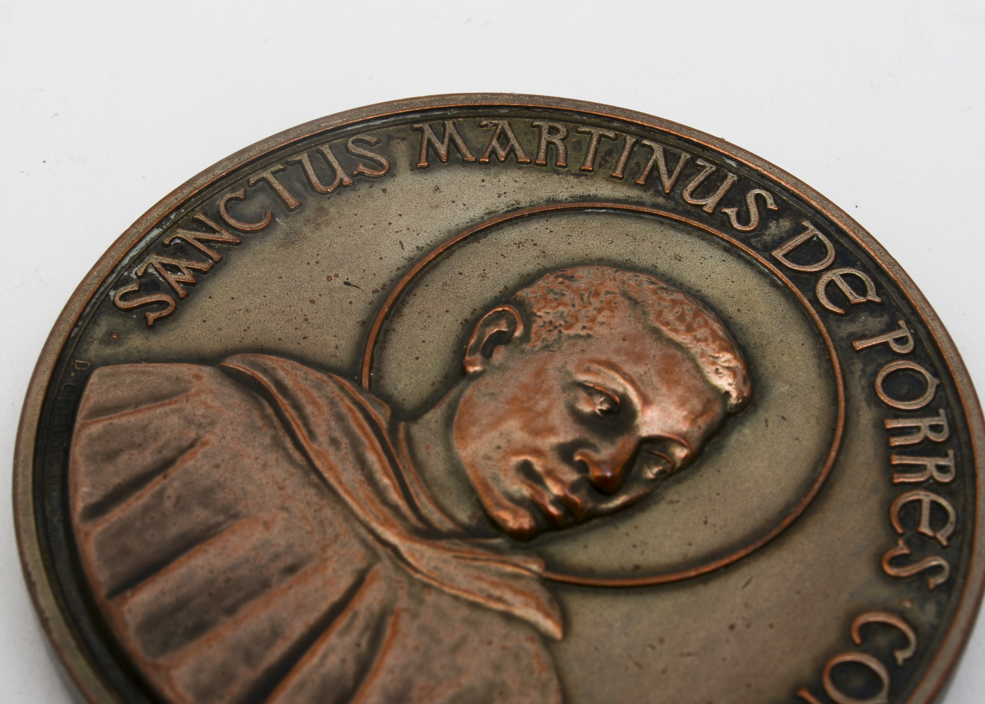 Vintage 1962 Bronze Saint Martin de Porres Medallion