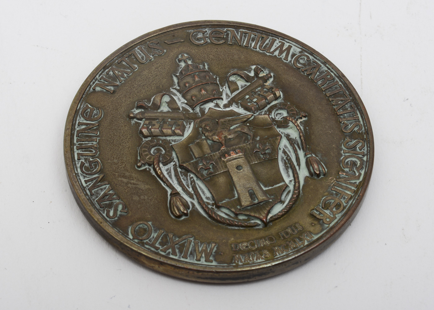 Vintage 1962 Bronze Saint Martin de Porres Medallion