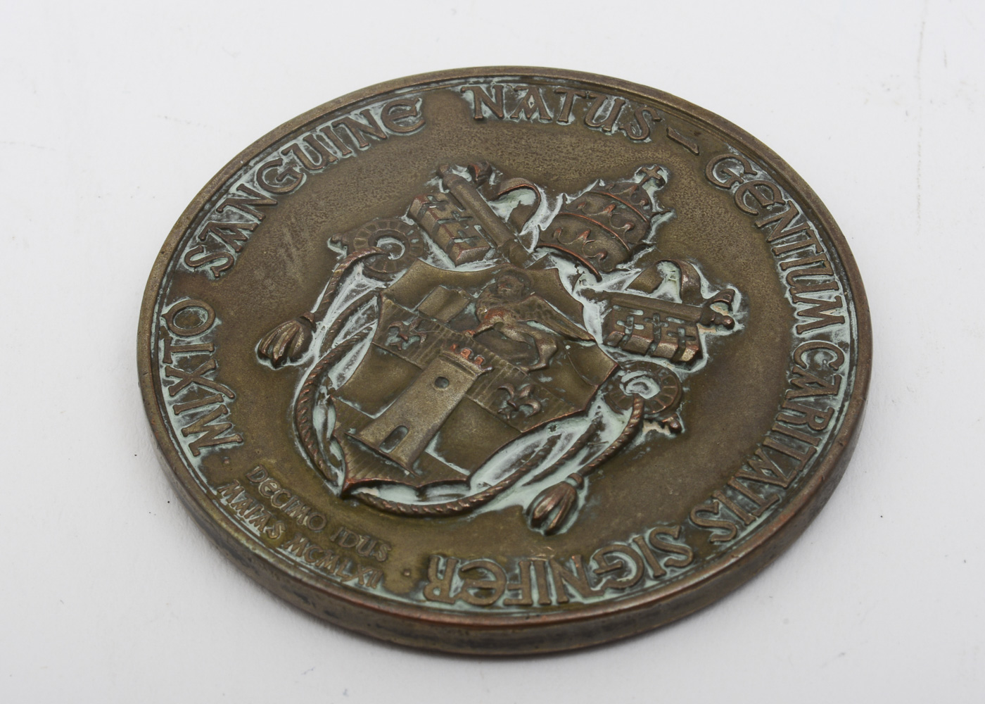 Vintage 1962 Bronze Saint Martin de Porres Medallion