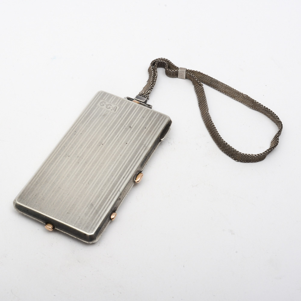 James E. Blake Co. Sterling Silver Monogrammed Compact Purse