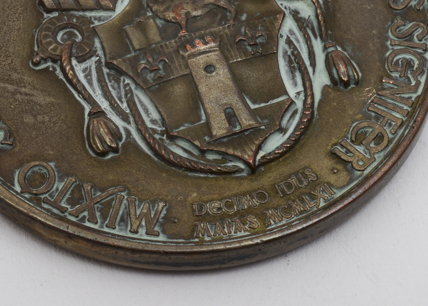 Vintage 1962 Bronze Saint Martin de Porres Medallion