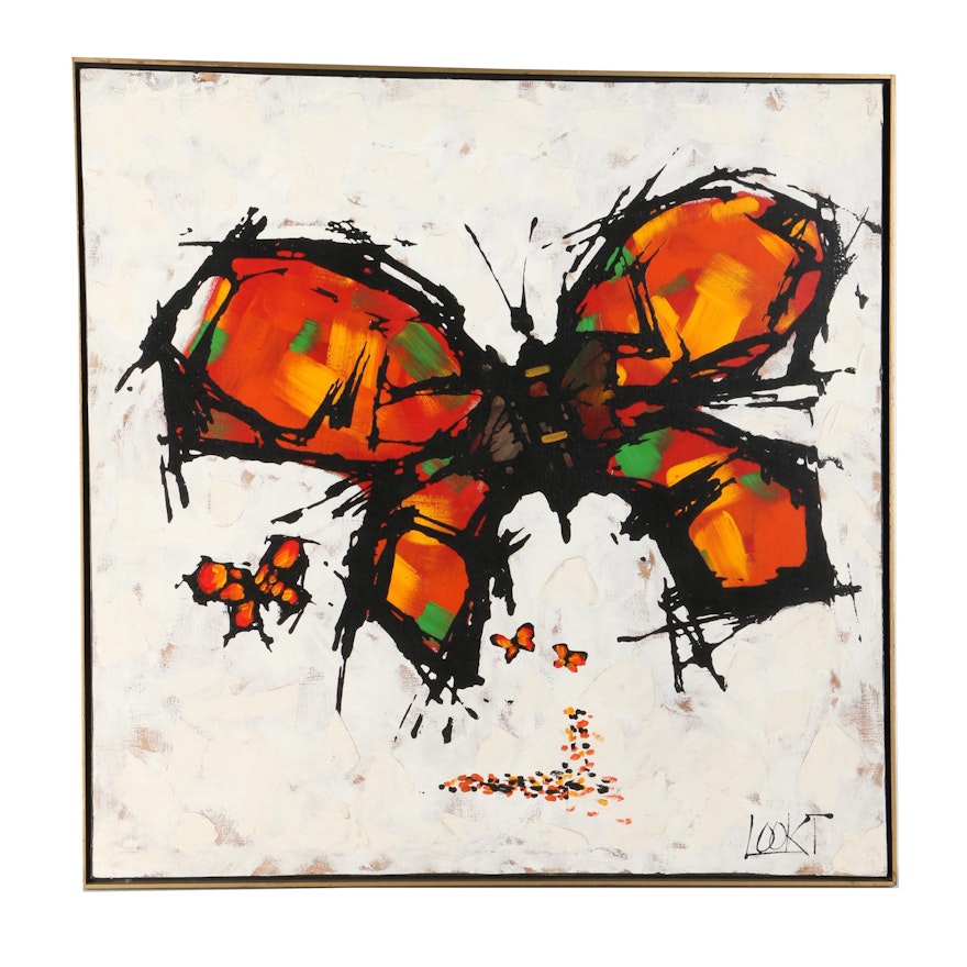 Lookt Oil Painting on Canvas "Butterflies"