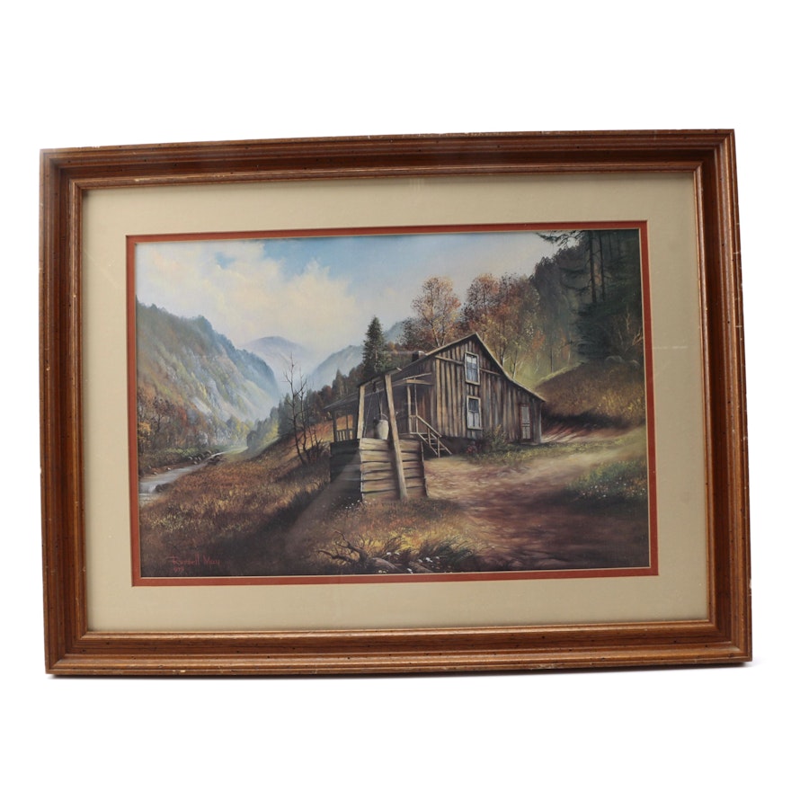 Russell May Limited Edition Offset Lithograph "Well at Butcher Holler"